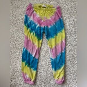Spiritual Gangster Tie-Dye Joggers - Pink, Blue, Yellow